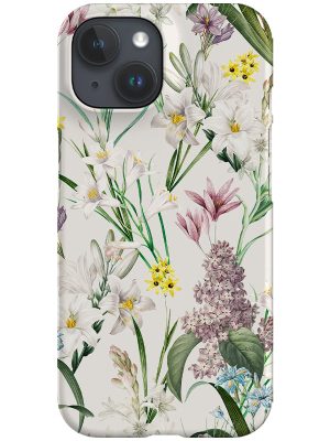 Beautiful Lilac and Lilies By Uta Naumann Phone Case (White)