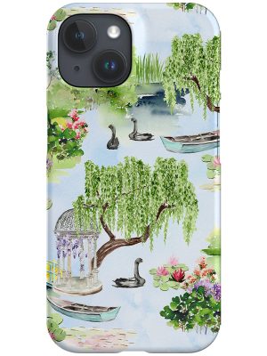 Monet Duck Pond Garden By Uta Naumann Phone Case (Blue)