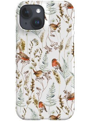 Autumn Robin Birds By Uta Naumann Phone Case (White)