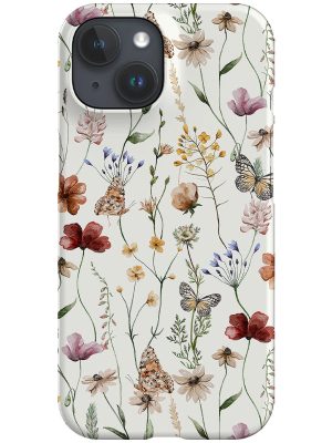 Whimsical Butterflies and Wildflowers By Uta Naumann Phone Case (Beige)