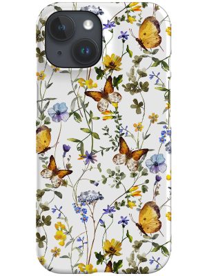 Butterfly Wildflower Meadow By Uta Naumann Phone Case (Yellow)