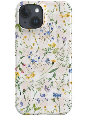 Summer Plaid Wildflowers By Uta Naumann Phone Case (Pink)