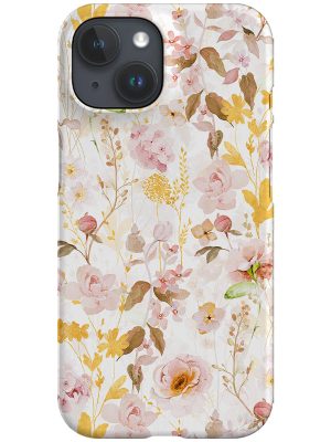Dainty Soft Pink Roses By Uta Naumann Phone Case (Pink Yellow)
