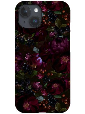 Deep Purple Gothic Florals By Uta Naumann Phone Case (Purple)