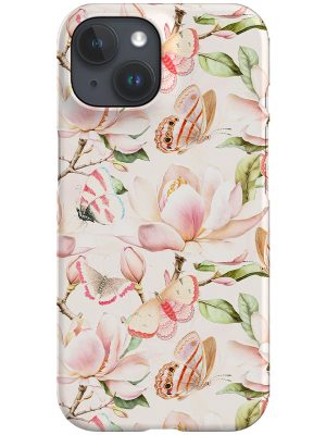 Pink Magnolia Butterflies By Uta Naumann Phone Case (Pink)