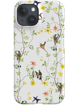 Vintage Chinoiserie Hummingbirds By Uta Naumann Phone Case (White)