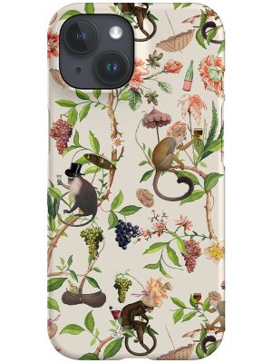 Vintage Cream Chinoiserie Monkeys By Uta Naumann Phone Case (Cream)