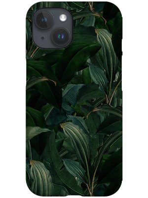 Dark Moody Tropical Leaves By Uta Naumann Phone Case (Green)