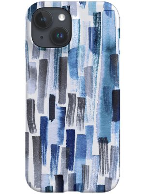 Colourful Brushstrokes By Ninola Design Phone Case (Indigo Blue)