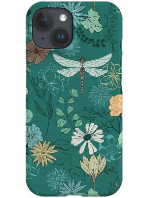 Dragonfly Floral by Michele Norris Phone Case (Green)