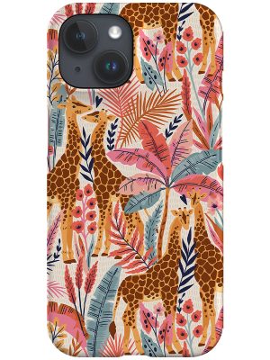 Giraffes By Maria Galybina Phone Case (Pink)