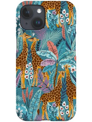 Giraffes By Maria Galybina Phone Case (Turquoise)
