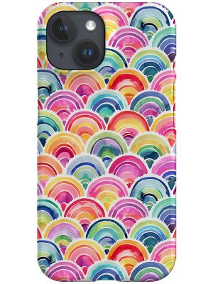 Happy Colourful Summer Rainbow Scales By Ninola Design Phone Case (Multicolour)
