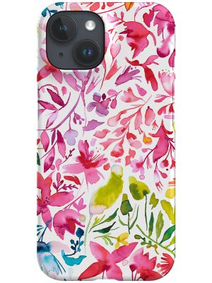 Magic Watercolour Colourful Plants By Ninola Design Phone Case (Rainbow)