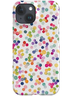 Multicolour Geometric Confetti Dots By Ninola Design Phone Case (Colourful)
