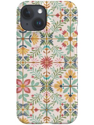 Nostalgic Vintage Tile by Garabateo Phone Case (Beige)