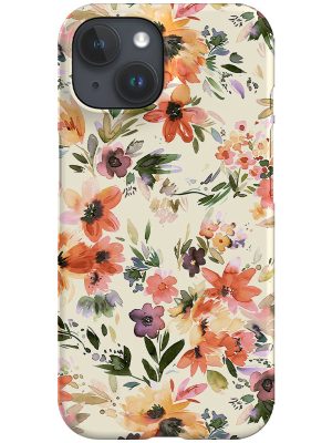 Painterly Tropical Flowers By Ninola Design Phone Case (Beige)