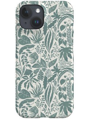 Pieces of Jungle by Michele Norris Phone Case (Green)