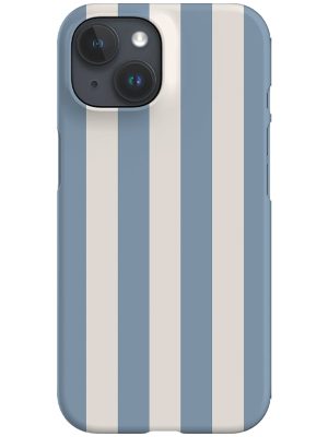 Quiet Line Stripe Phone Case (Dusty Blue Ivory)