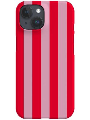 Quiet Line Stripe Phone Case (Pink Red)