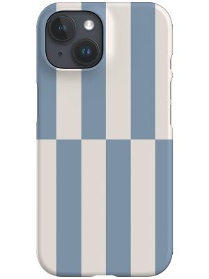 Shifted Stripes Phone Case (Ivory Dusty Blue)
