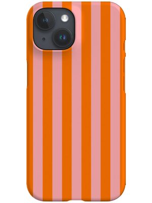 Still Line Stripe Phone Case (Orange Pink)