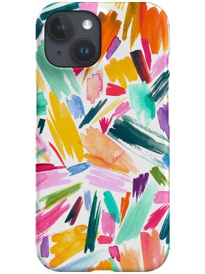 Watercolour Abstract Scratches By Ninola Design Phone Case (Rainbow)