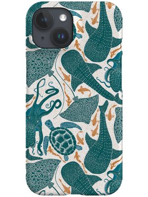 Whale Shark Aqua by Denes Anna Design Phone Case (Blue)
