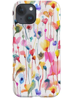 Wild Flowers Watercolour By Ninola Design Phone Case (Rainbow)