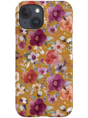 Wintery Bouquets By Ninola Design Phone Case (Mustard)