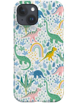 Dinosaur Dreams by Vivian Hasenclever Phone Case (White)