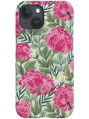 Peonies By Maria Galybina Phone Case (Green)