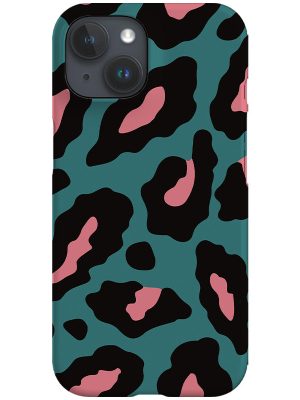 Abstract Animal Print Phone Case (Green & Pink)