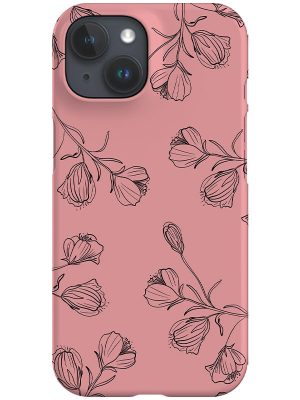 Floral Blooms Line Art Phone Case (Pink)