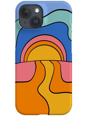 Wavy 70s Sunrise Phone Case (Colourful)