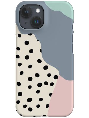 Wavy Shapes & Small Dots Phone Case (Muted Pastel)