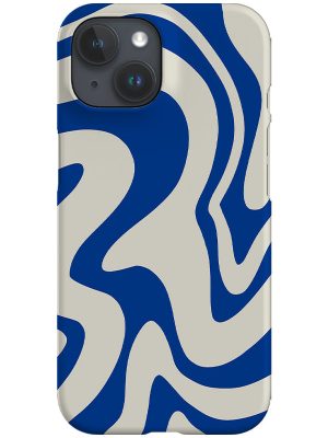 Abstract Wave Phone Case (Cream Blue)