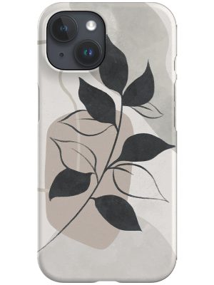 Abstract Plant Shapes Phone Case (Grey Black)