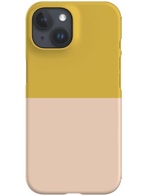 Colour Block Horizontal Phone Case (Yellow Peach)