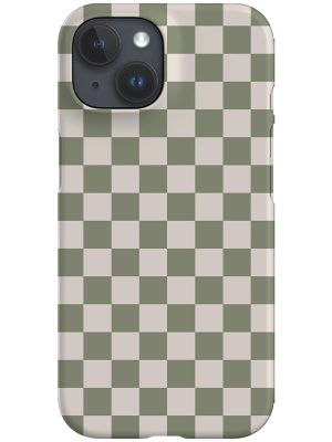 Checkered Phone Case (Linen Moss Green)