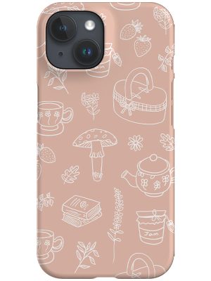 Cottagecore Mix Line Art Phone Case (Soft Pink)