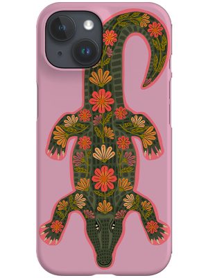 Crocodile Floral Phone Case (Pink)