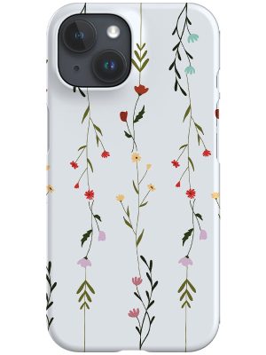 Dried Flowers Phone Case (Light Blue)