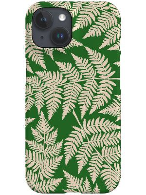 Fern Scatter Bold Phone Case (Green Cream)