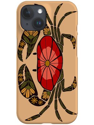 Floral Crab Phone Case (Cream)