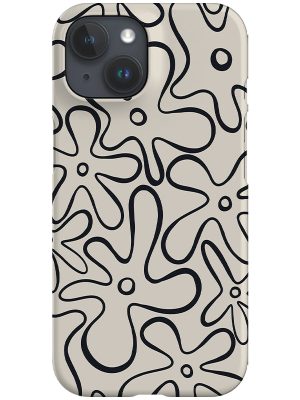 Flower Scatter Phone Case (Black & White)