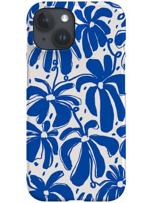 Flowerscape Fill Scatter Phone Case (Cobalt)