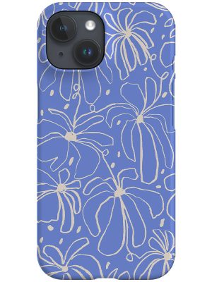 Flowerscape Line Drawing Phone Case (Cornflower)