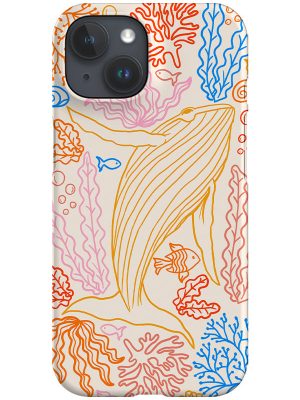 Humpback Whale Coral Reef Placement Phone Case (Bright)