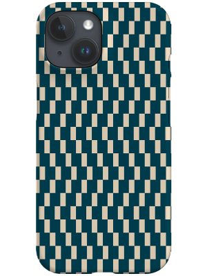 Geo Stripe by Kayla Ann Phone Case (Beige Blue)